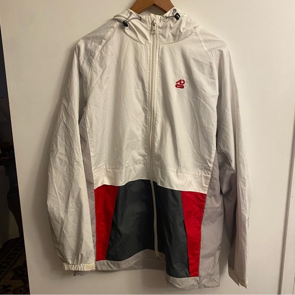 Nike White Jacket LARGE Vintage - Picture 1 of 8